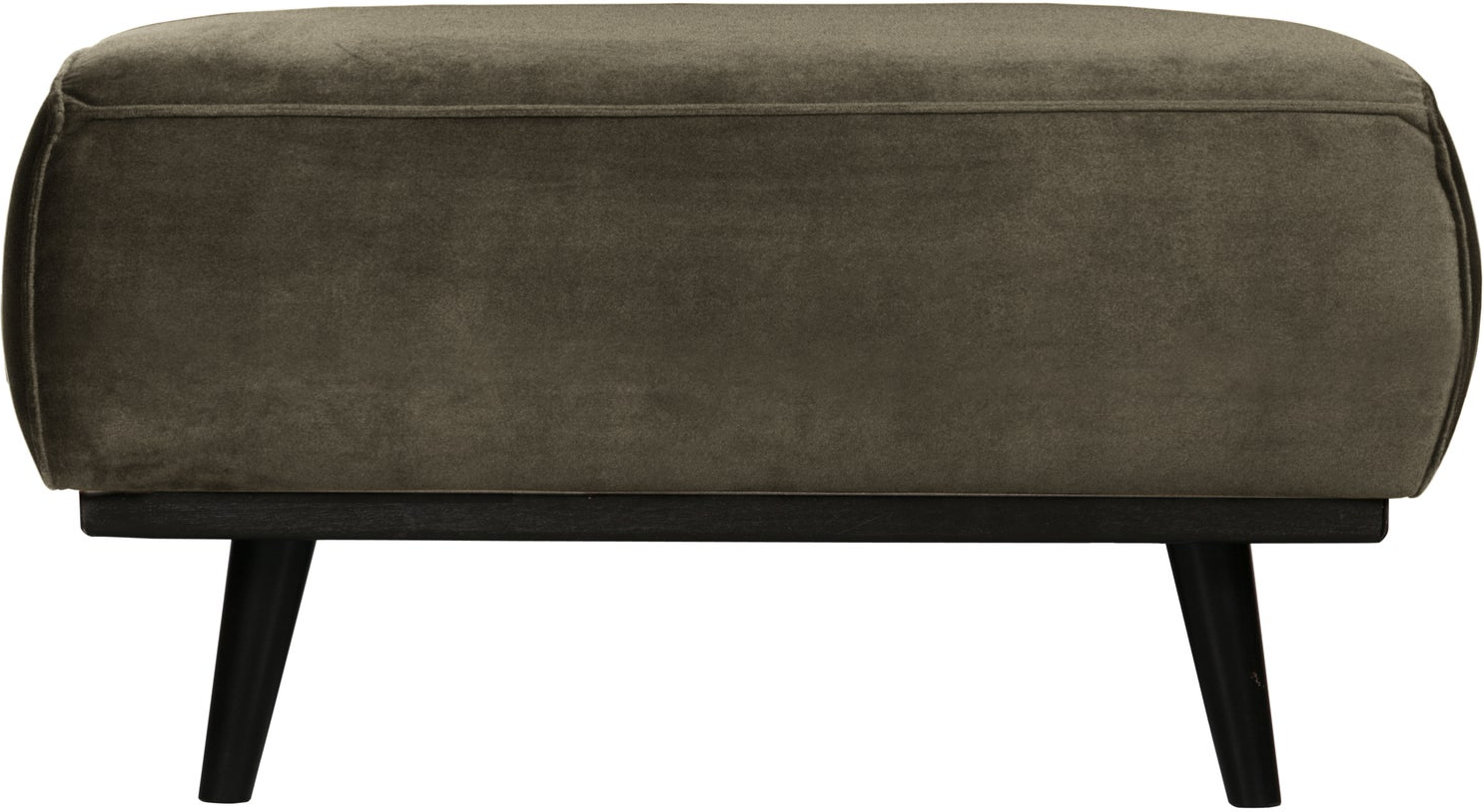 Puf / fodskammel WOOOD Statement, grøn Jarra-velour, H40 x B80 x D55 cm, ben i birketræ