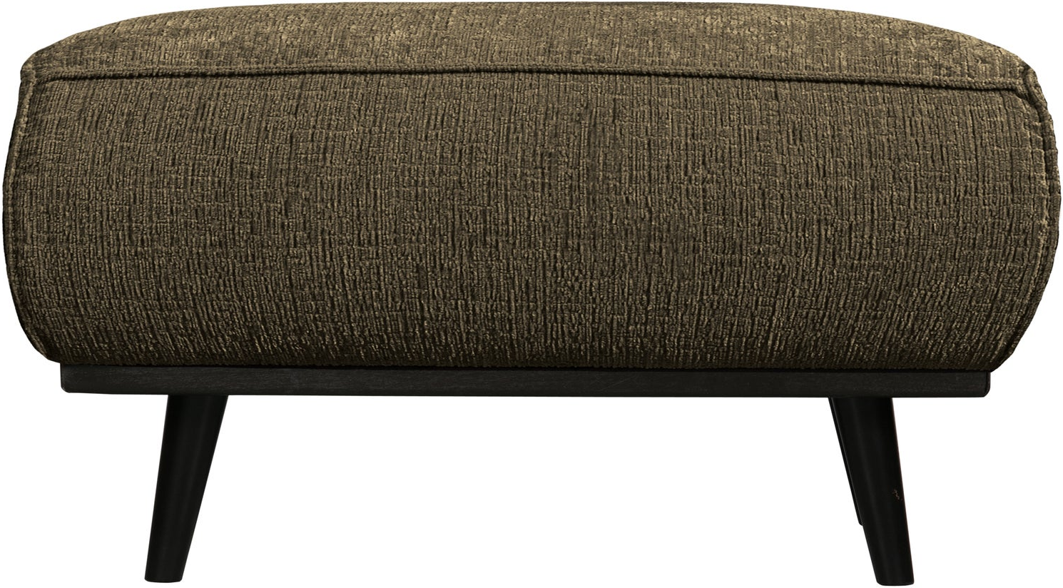 Puf WOOOD Statement, grøn Ferra-velour siddepuf/fodskammel, 100% polyester, H40 x B80 x D55 cm