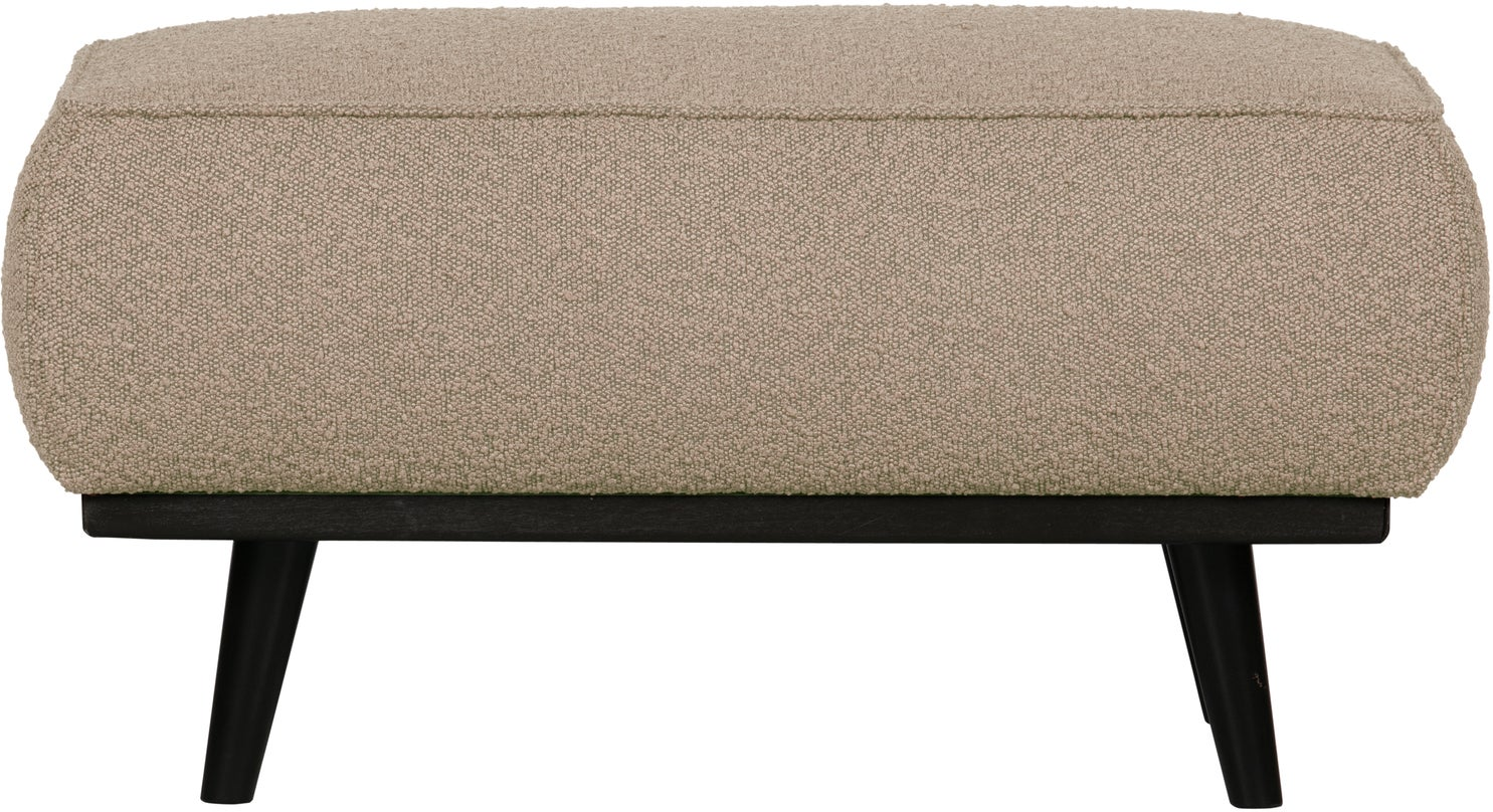 Puf WOOOD Statement beige bouclé siddepuf/fodskammel H40ÃB80ÃD55 cm polyester betræk
