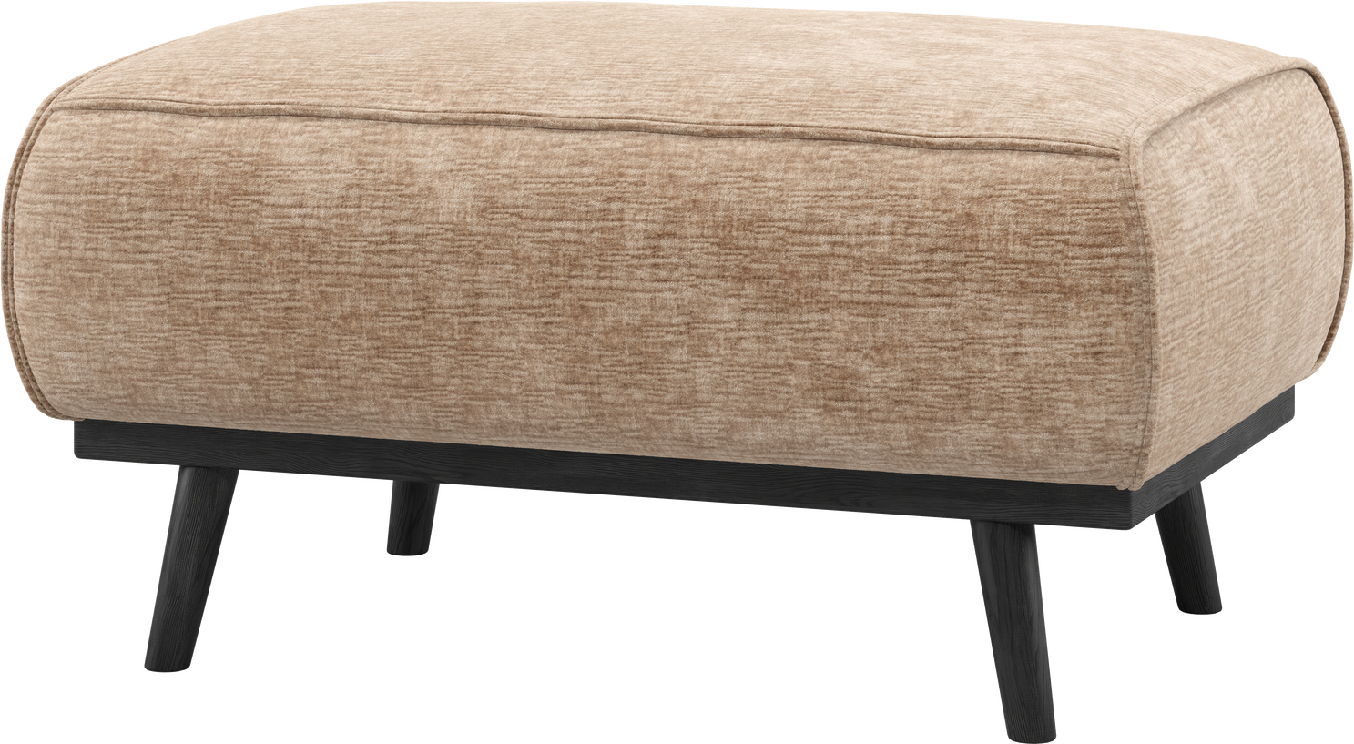 Puf WOOOD Statement lyserød chenille-velour sidde-/fodskammel H40ÃB80ÃD55 cm