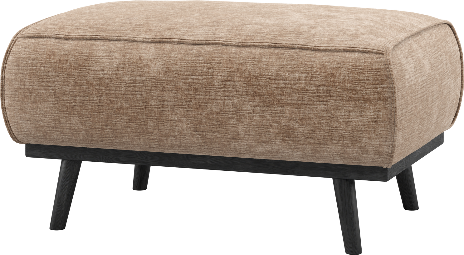 Puf WOOOD Statement taupe chenillevelour H40ÃB80ÃD55 cm