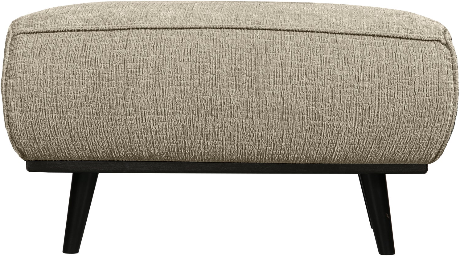 Puf WOOOD Statement beige struktureret velour skammel/fodskammel H40xB80xD55 cm