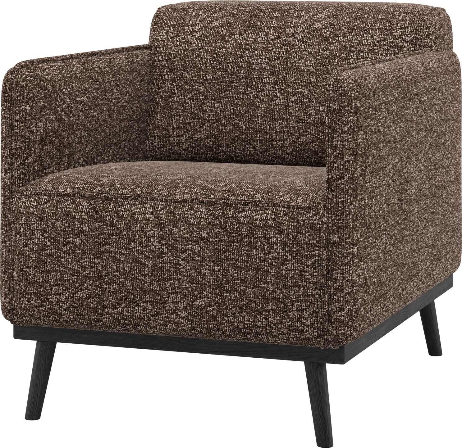 Lænestol WOOOD Statement brun melange 100% polyester H77xB72xD93 cm