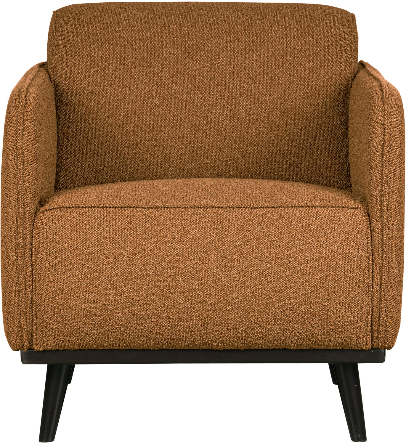 Lænestol WOOOD Statement, bouclé rødbrun, rummelig H77ÃB72ÃD93 cm