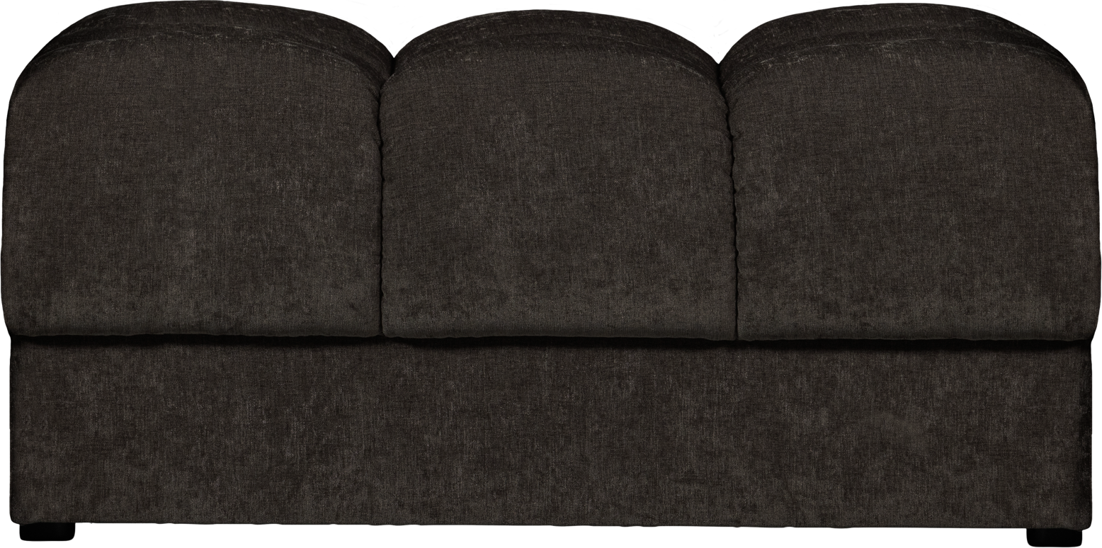Sofapuf - ottoman WOOOD Second Date antracit polyester 42x82x61 cm