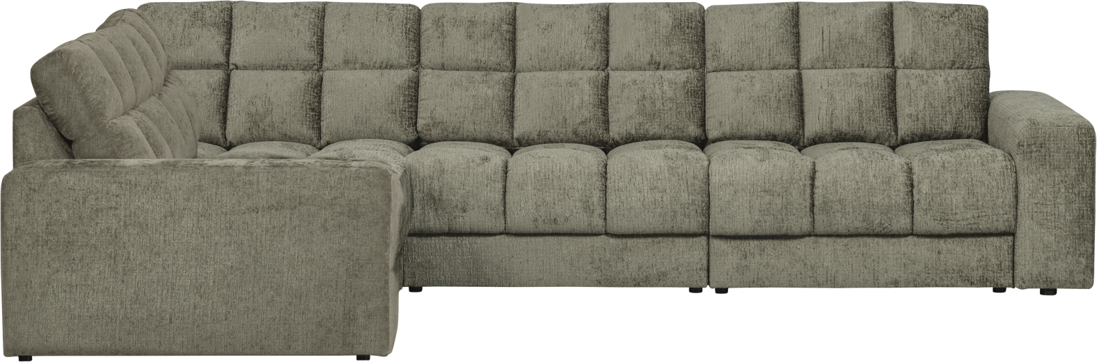WOOOD Second Date hjørnesofa venstrevendt frost velour 316 x 212 cm