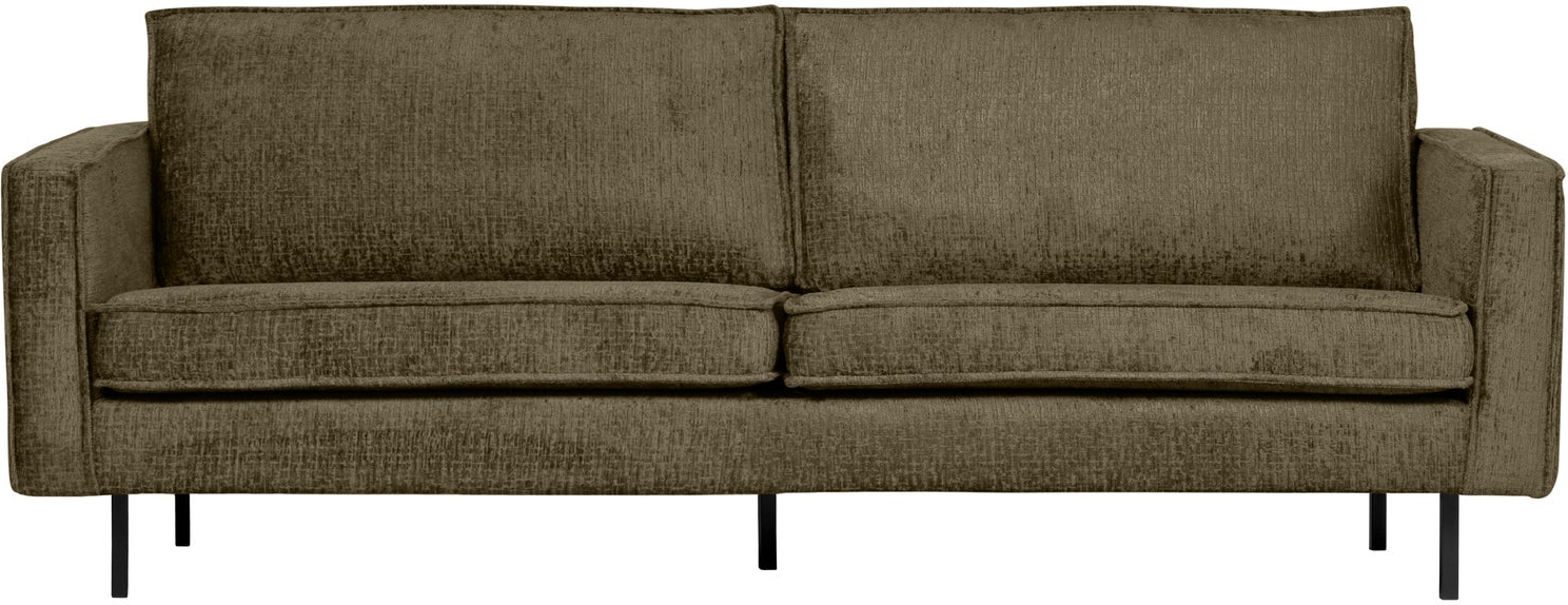 2,5-personers sofa WOOOD Rodeo strukturvelour bonsaigrøn 190 cm