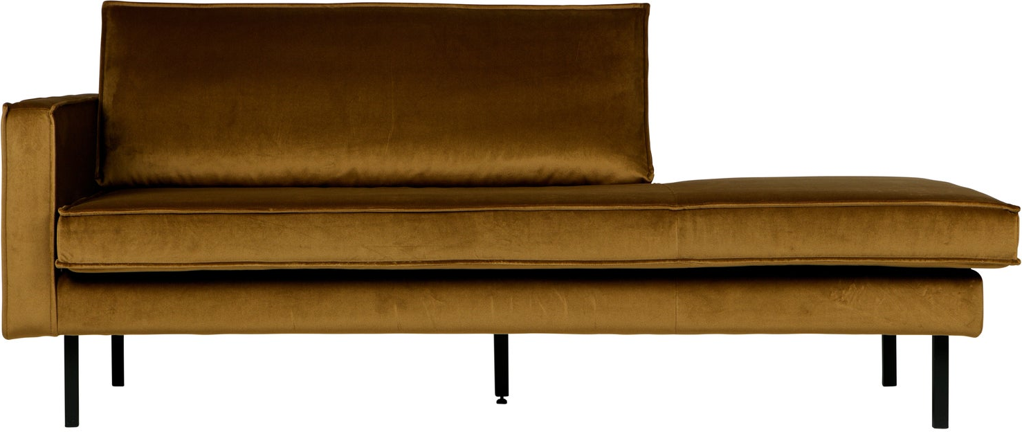 Daybed WOOOD Rodeo venstrevendt honninggul Jarra-velour 203 cm