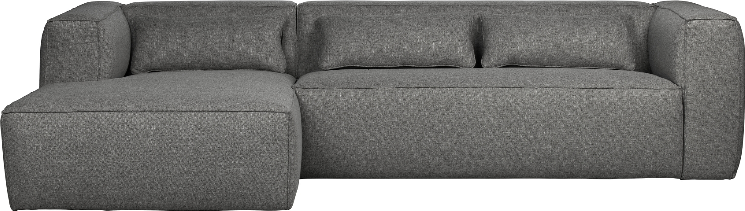 Hjørnesofa venstrevendt WOOOD Exclusive Bean stof grå L305ÃB175ÃH73 cm