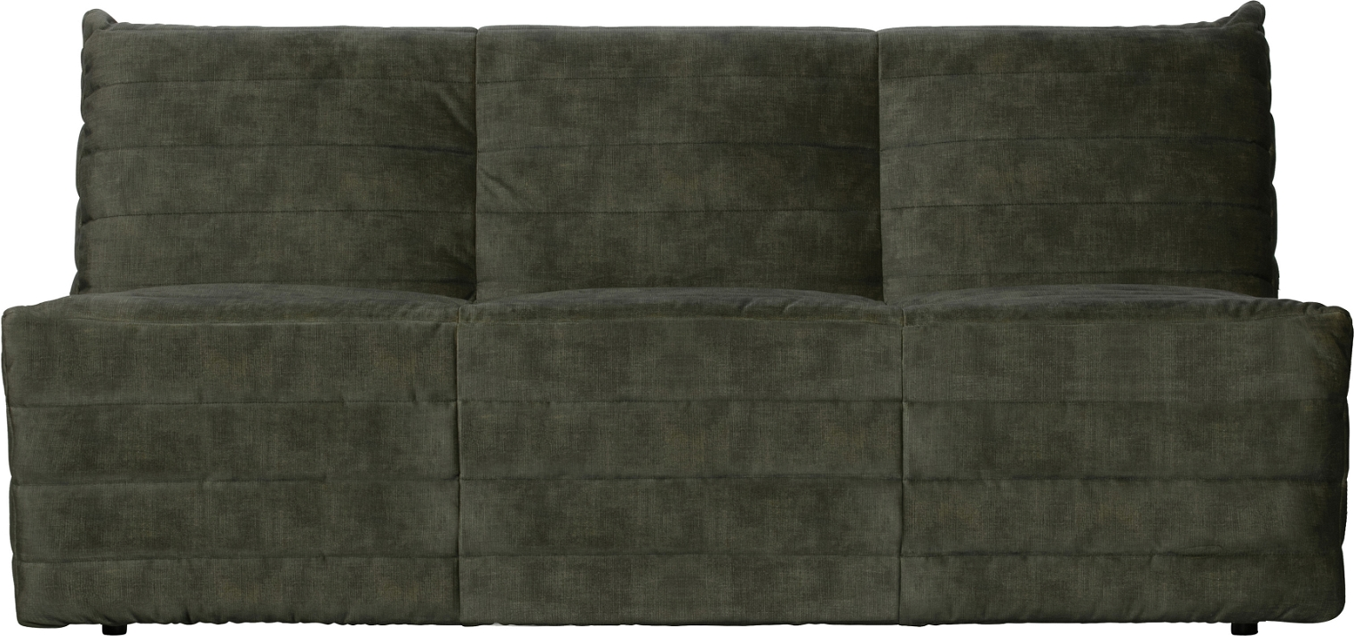 Loungesofa WOOOD Exclusive Bag, grøn fløjlssofa med modulbar funktion 160Ã90Ã75 cm, Martindale 100.000