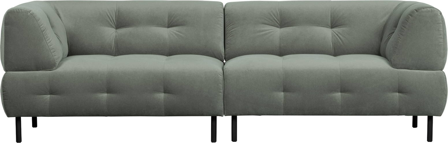 4-personers sofa WOOOD Exclusive Lloyd i bleg grøn vasket fløjl