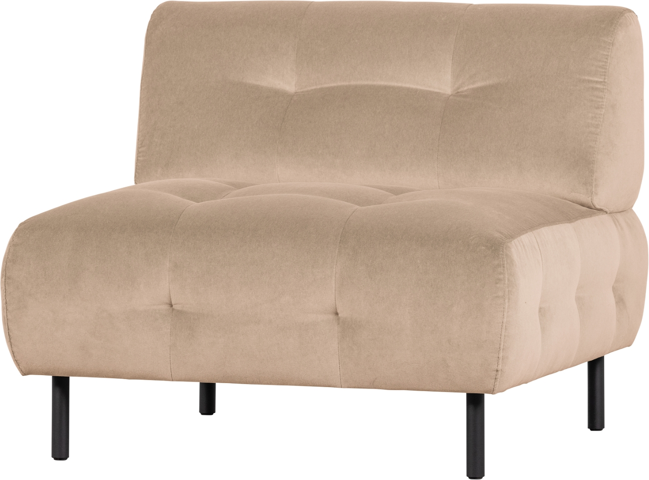 Loungestol/lænestol Lloyd fra WOOOD Exclusive i beige Loma-vasket fløjl