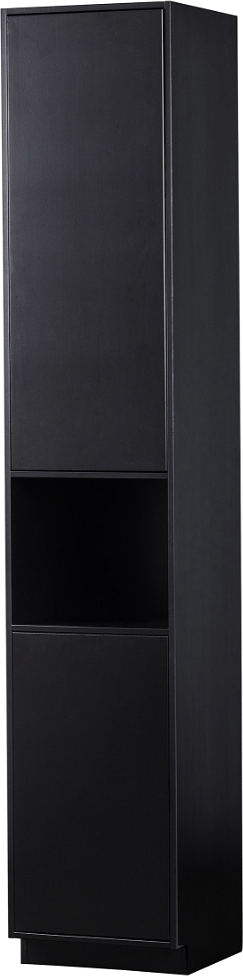 Highboard WOOOD Exclusive Finca | Sort Fyrretræ Opbevaringsskab H210ÃB40ÃD40 cm