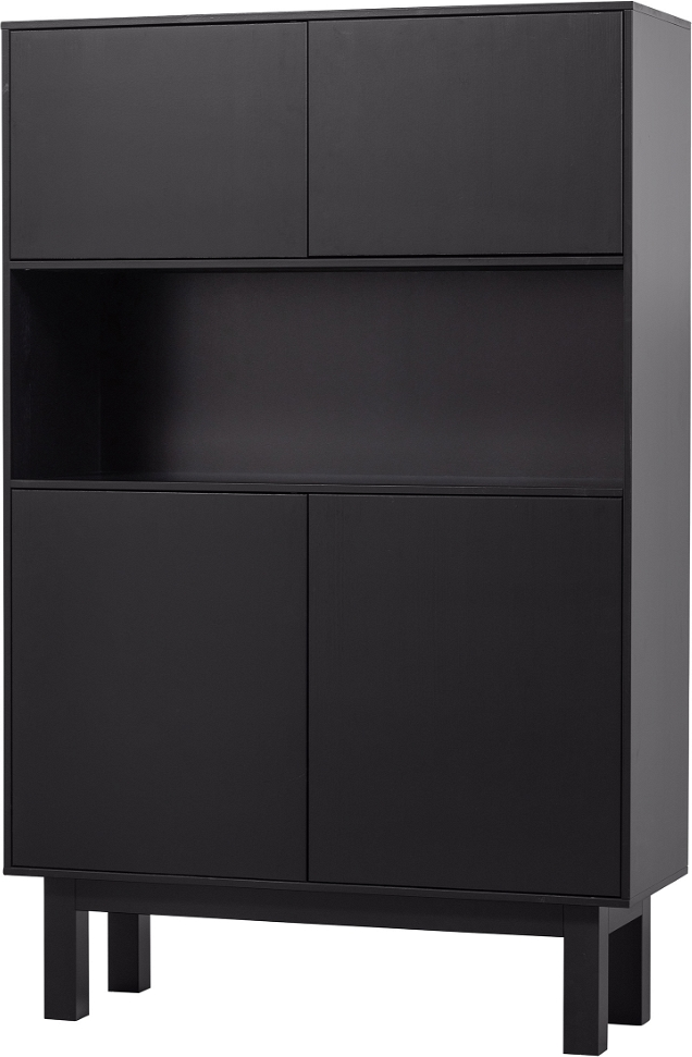 Highboard/Højskab WOOOD Exclusive Finca H170ÃB110ÃD40 cm Sort Mat