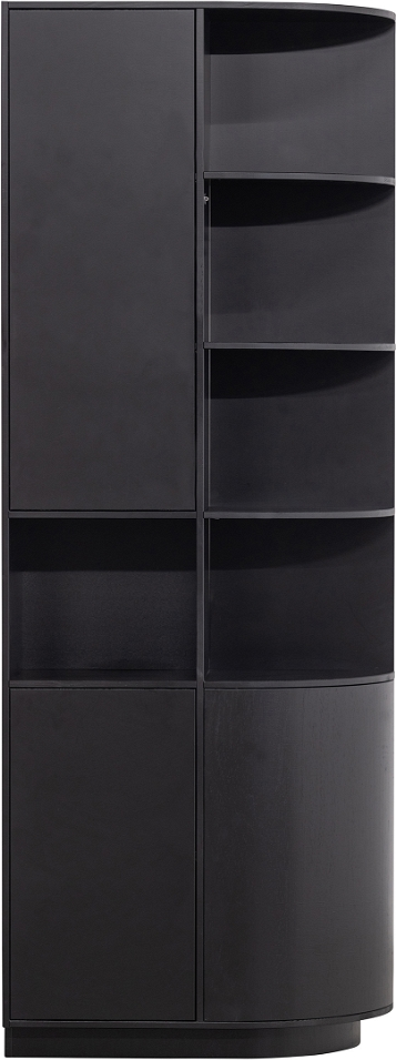 Highboard WOOOD Exclusive Finca mat sort buet opbevaringsskab i fyrretræ 210x78x40 cm
