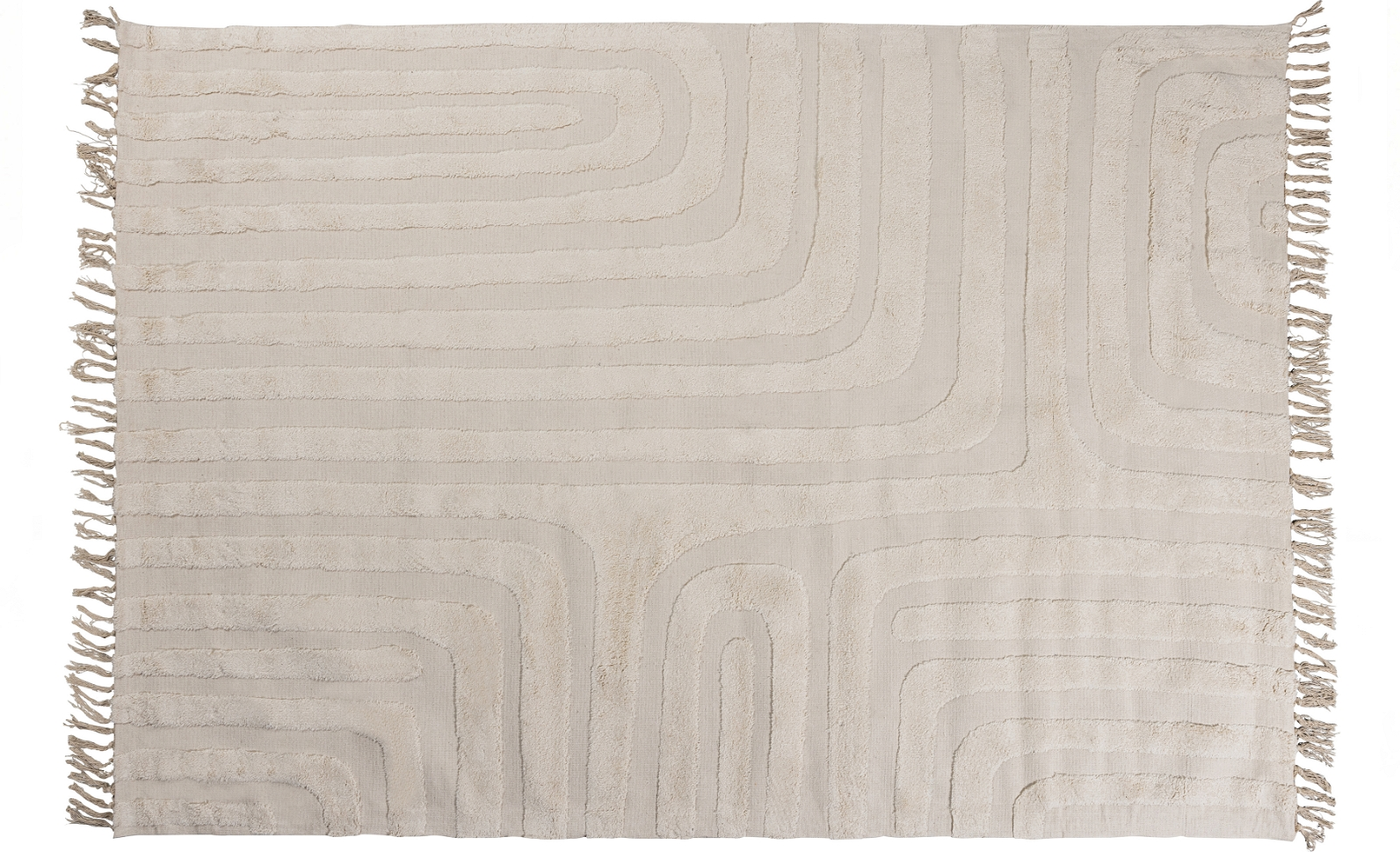 Gulvtæppe WOOOD Exclusive Zita 170x240 cm natur-beige bomuld/polyester