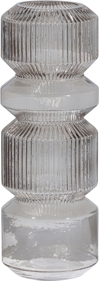 Vase WOOOD Exclusive Lyle i håndblæst glas H35 x B13 x L13 cm grøn, dekorativ glasvase