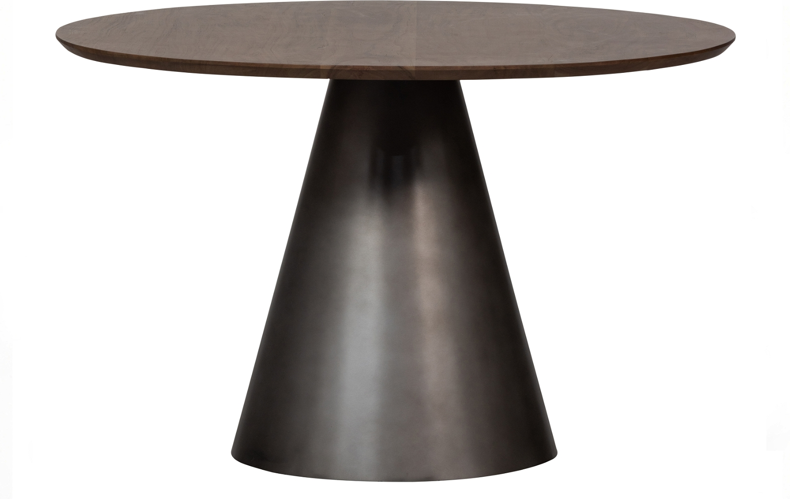 Spisebord WOOOD Exclusive Maggie Ø120 cm  -  sort metalramme & mangotræsbordplade