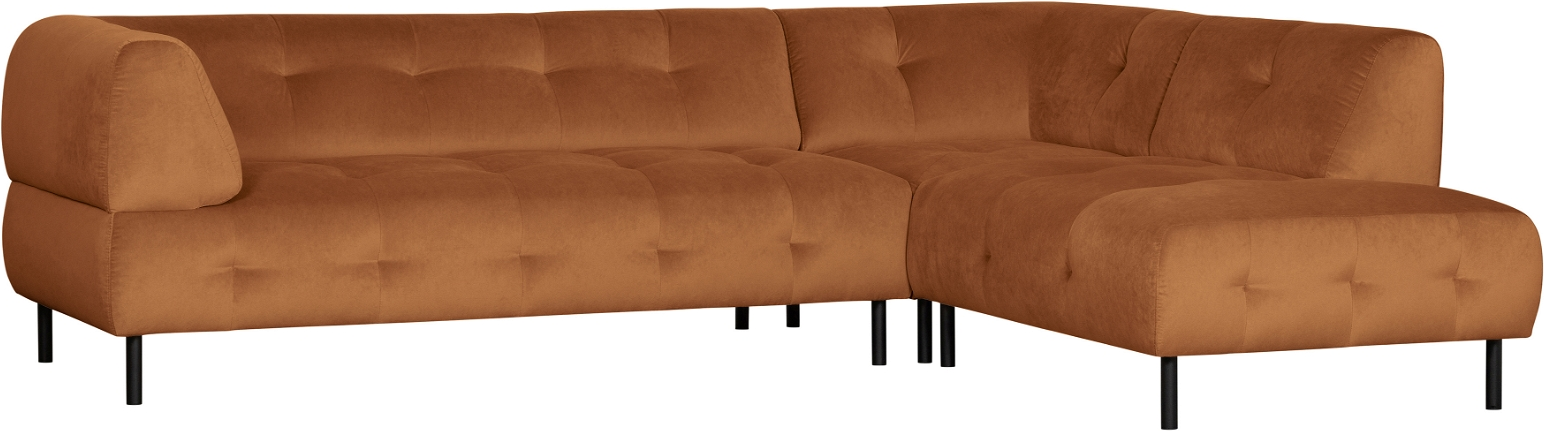 Højrevendt hjørnesofa WOOOD Exclusive Lloyd i Loma fløjl kanel 205x267x77 cm