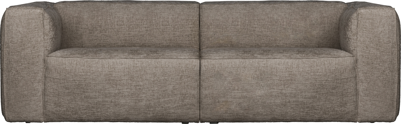 3-personers sofa WOOOD Exclusive Bean  -  travertin melange polyesterstof, 73x246x96 cm