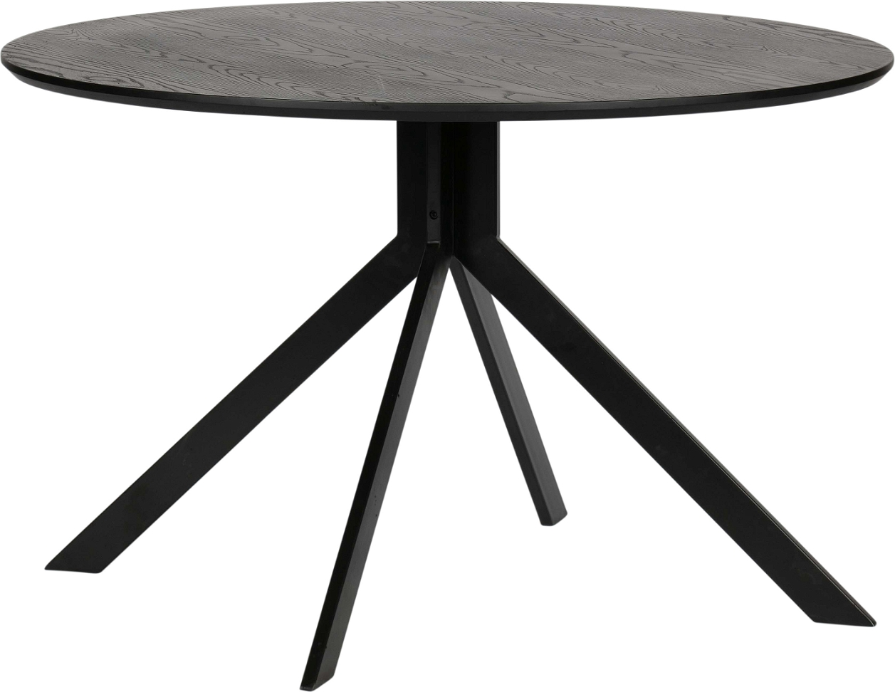 Spisebord WOOOD Exclusive Bruno rund Ø120 cm mat sort MDF/stål