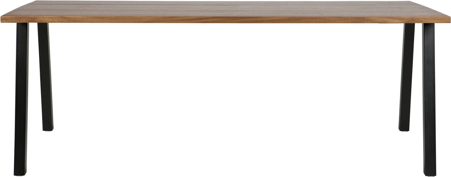 Plankebord WOOOD Exclusive James 200x90 cm fineret valnød og matte sorte Tablo-A ben