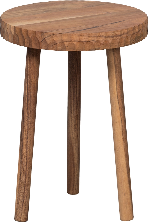 Skammel WOOOD Exclusive Manzi i akacietræ natur Ø32ÃH45 cm  -  minimalistisk skammel og sidebord