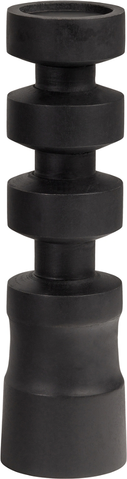 Stumpelysestage WOOOD Exclusive Midi sort mangotræ H41 x Ø12 cm