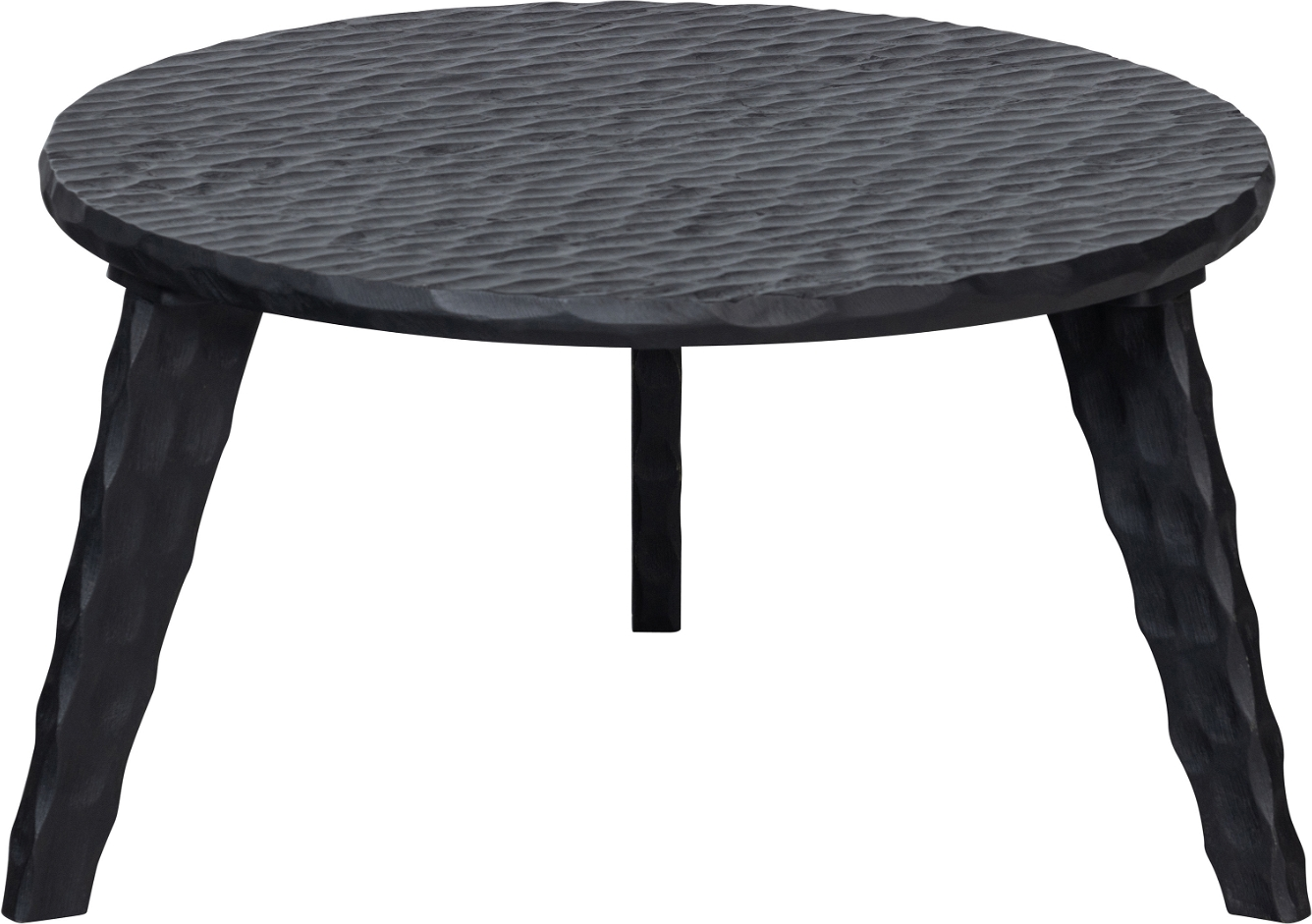 Sidebord WOOOD Exclusive Moises  -  sort mangotræ, Ø64 x H34 cm, småbord til stuen