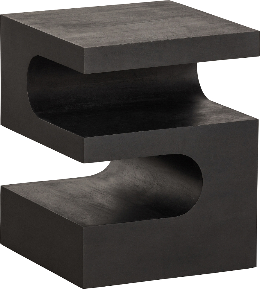 Sidebord småbord WOOOD Exclusive Toma i sort mangotræ H50ÃB40ÃD40 cm