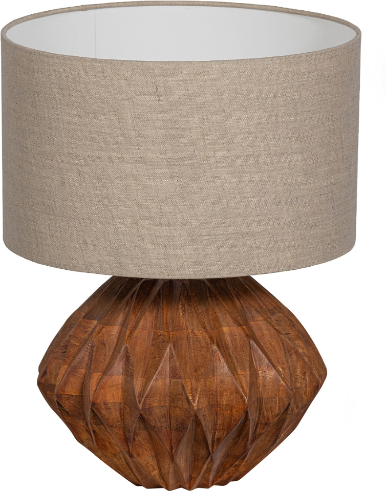 Bordlampe WOOOD Exclusive Torin natur mangotræ H39 Ø30 cm nordisk design