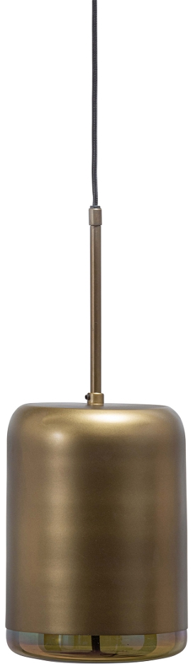Pendellampe WOOOD Exclusive Safa sort/antik messing med brun glas Ø20 Ã H39 cm