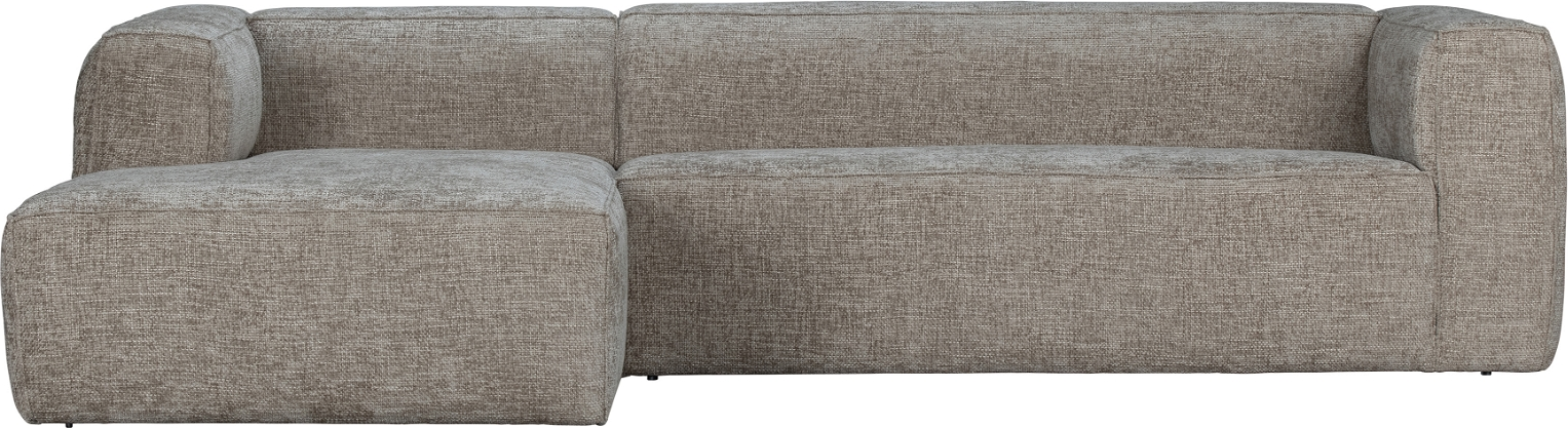 Hjørnesofa venstrevendt WOOOD Exclusive Bean lysebeige i Maribor melange-stof 305Ã175 cm