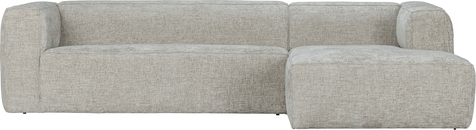 Hjørnesofa højrevendt WOOOD Exclusive Bean naturfarvet stof L305ÃB175ÃH73 cm