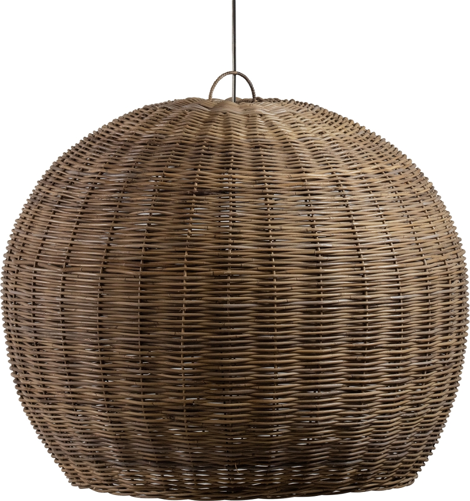 Pendelampe Mooze WOOOD Exclusive naturlig rattan Ø120 Ã H100 cm  -  justerbar højde, E27