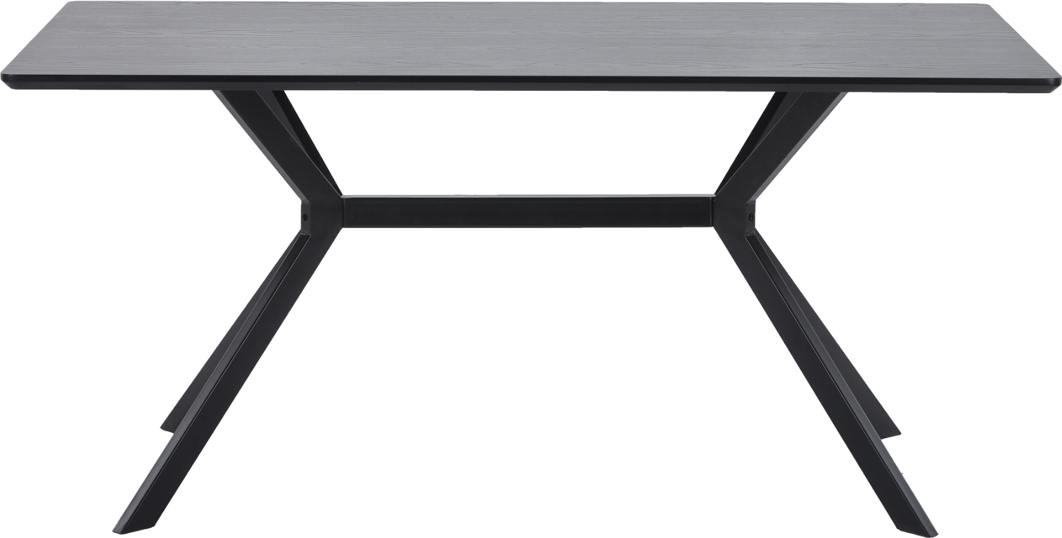 Spisebord WOOOD Exclusive Bruno  -  Sort mat MDF & stålramme, 200x90 cm til 6-8 personer