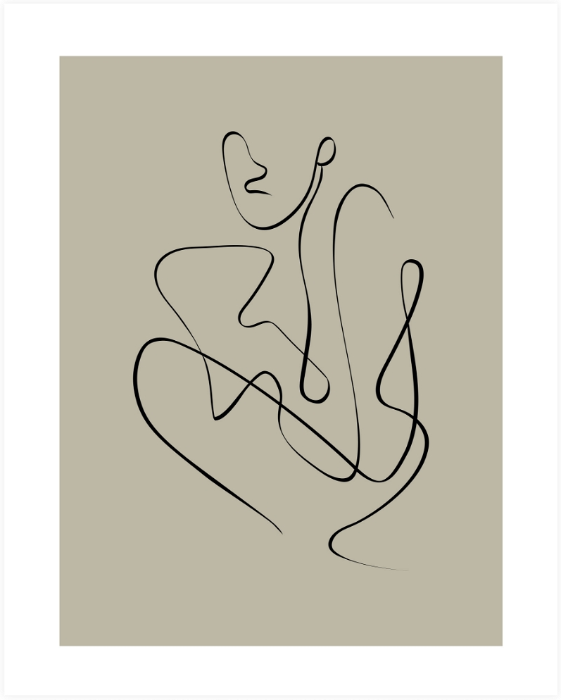 Plakat WOOOD Exclusive Whatever  -  moderne abstrakt kunstplakat i multifarver, mat finish