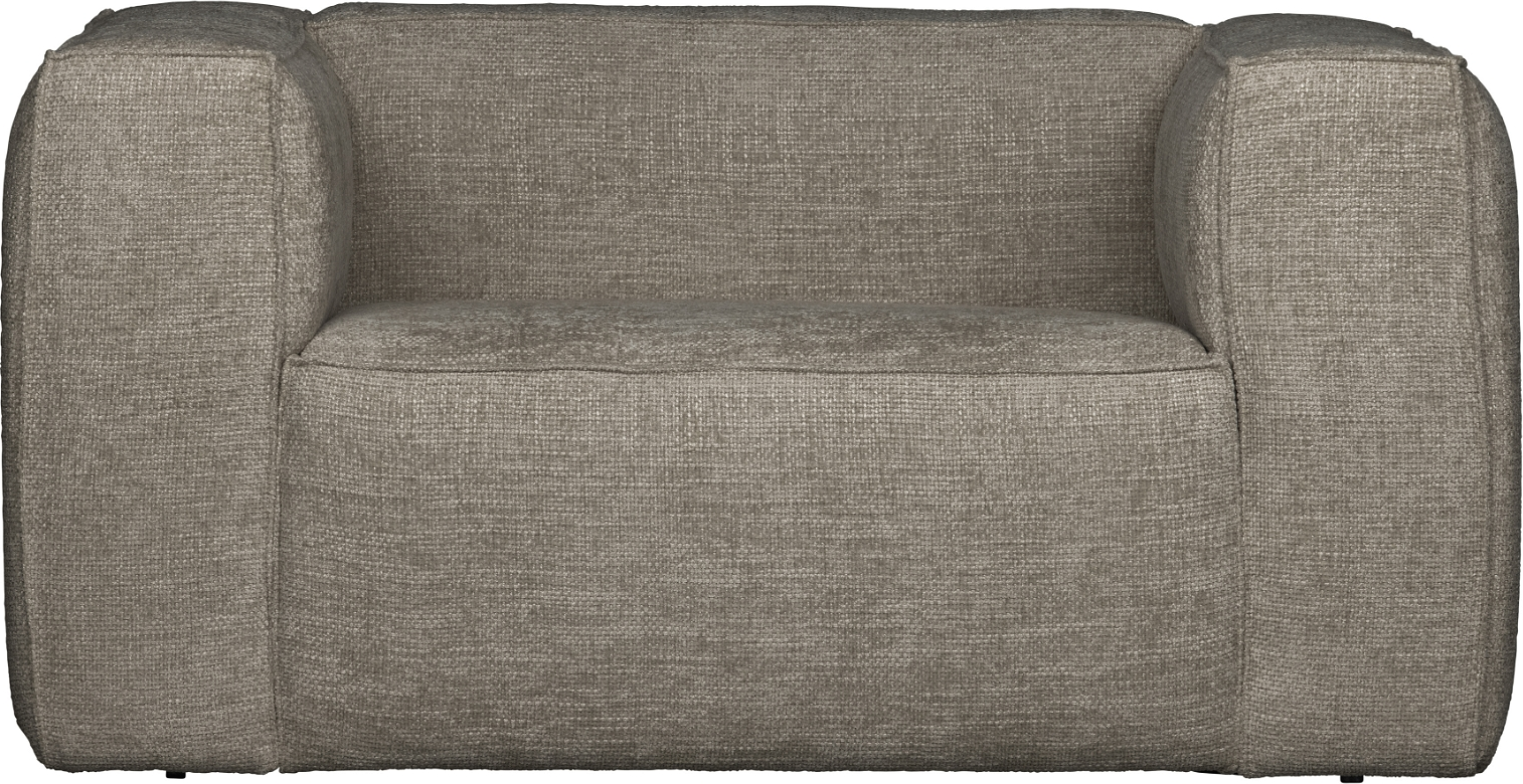 Loungestol WOOOD Exclusive Bean  -  Travertin Maribor melange stof, FSC-træramme 146x98x74 cm