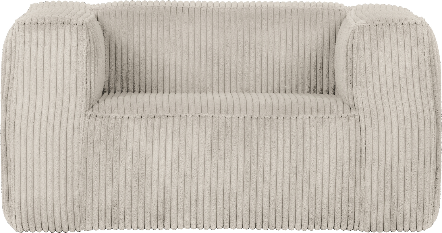 Loungestol/lænestol WOOOD Exclusive Bean natur  -  ribbet polyester & FSC-træ stel, H74ÃB98ÃL146 cm