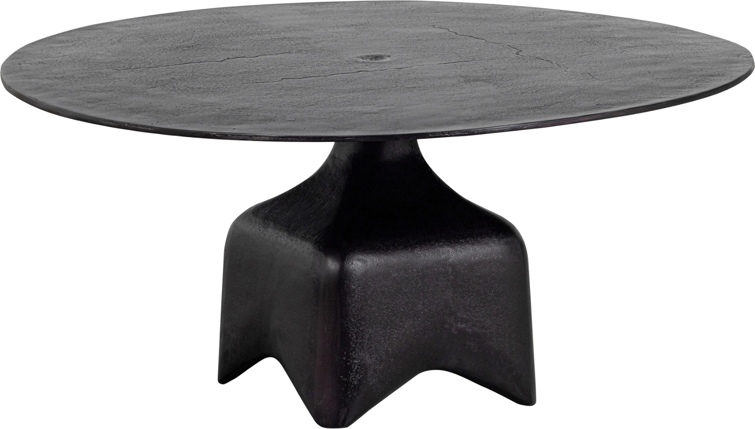 Sofabord WOOOD Exclusive Foss, antik sort aluminium, 75Ã75Ã40 cm
