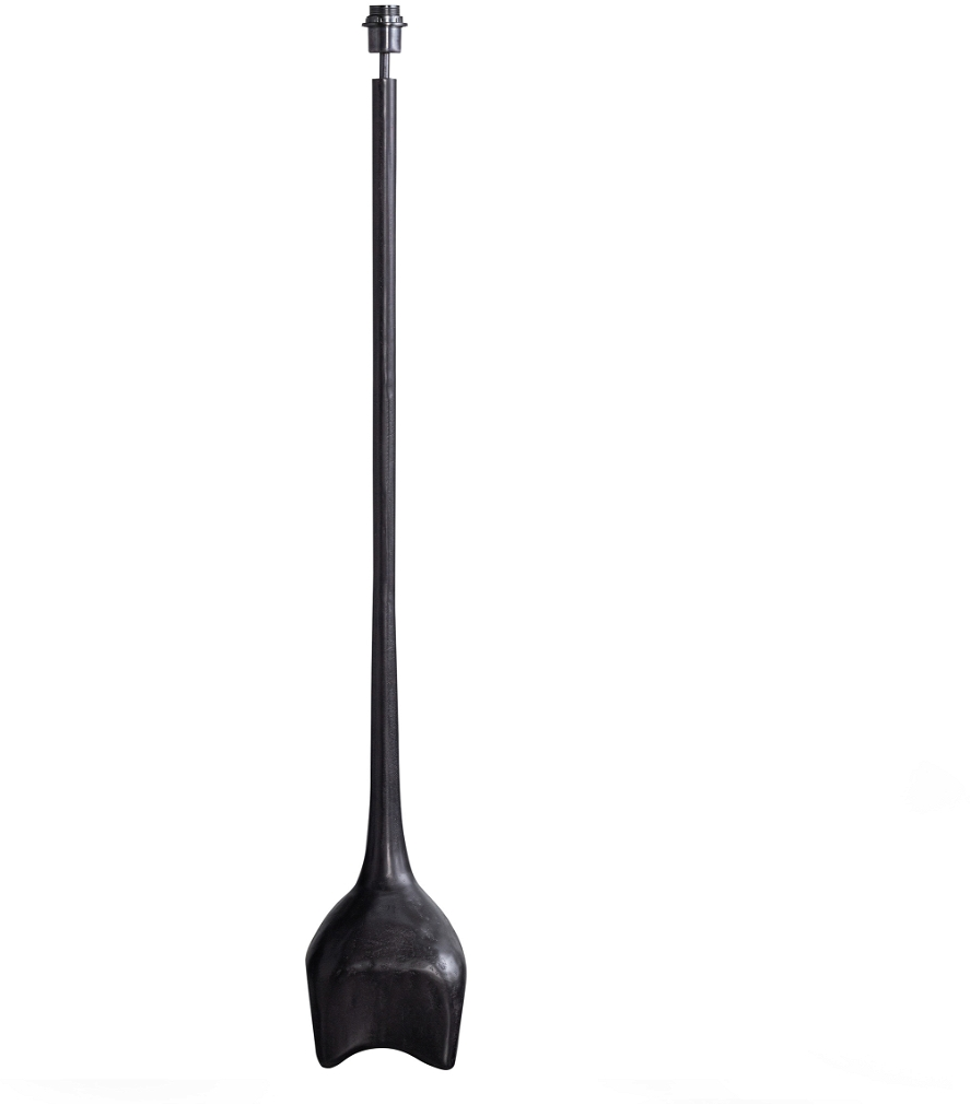 Gulvlampefod WOOOD Exclusive Foss i aluminium antik sort H129 Ø18 cm