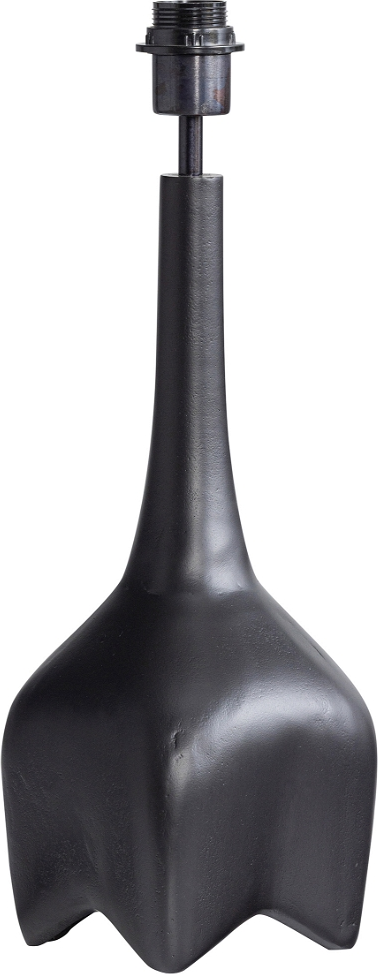 Bordlampe WOOOD Exclusive Foss i aluminium, sort/brun, H48 x 15Ã15 cm