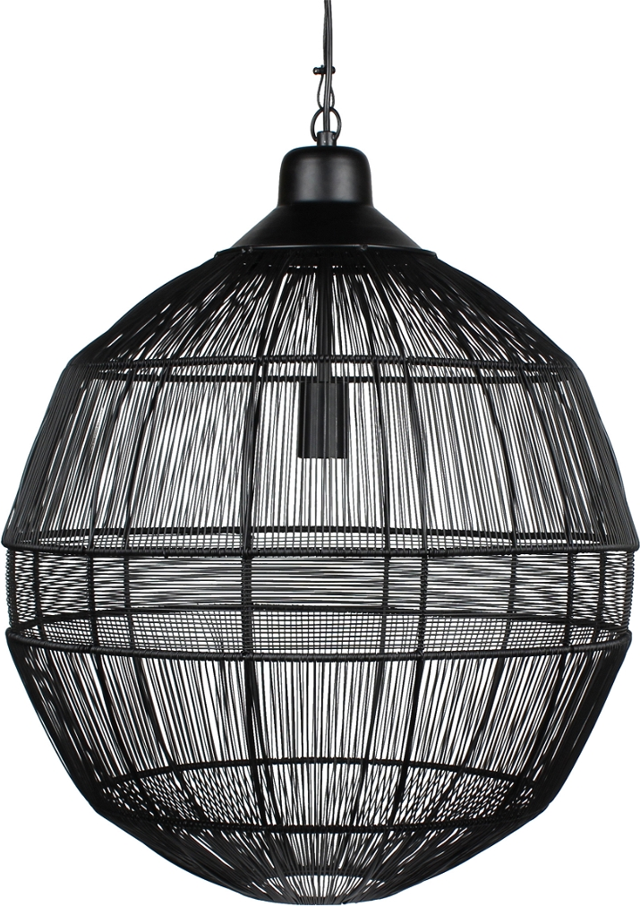Pendellampe WOOOD Exclusive Enes Ø50 x H60 cm mat sort metal
