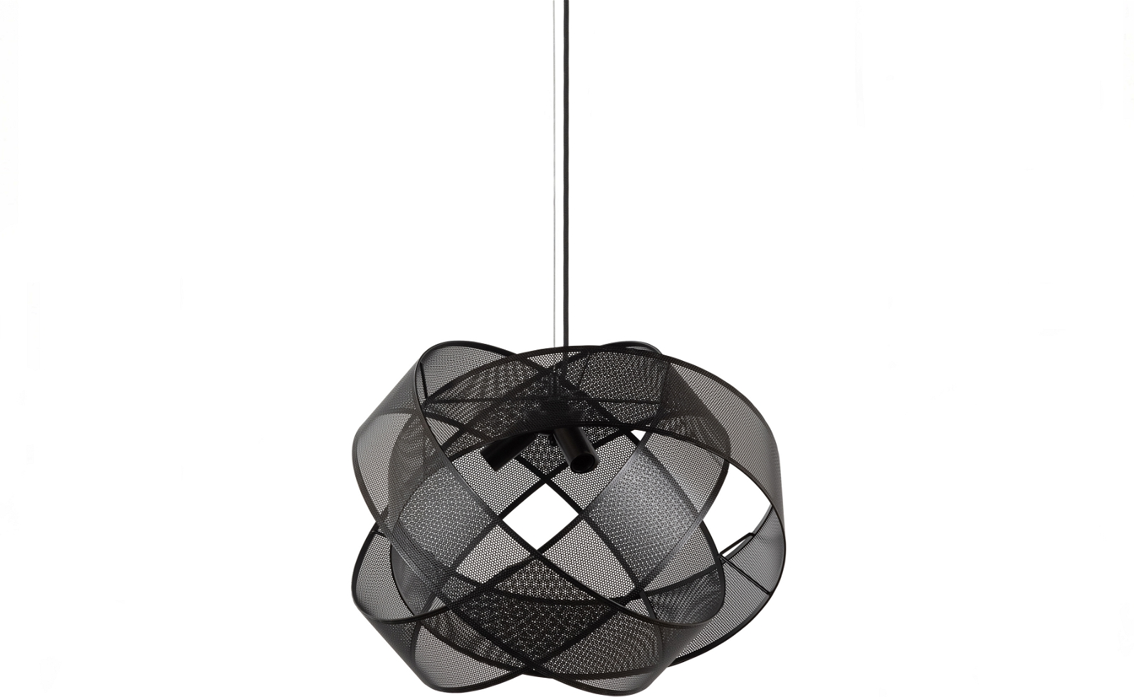 Pendel lampe WOOOD Exclusive Arie  -  Sort metal loftlampe H40 x Ø50 cm moderne gittereffekt