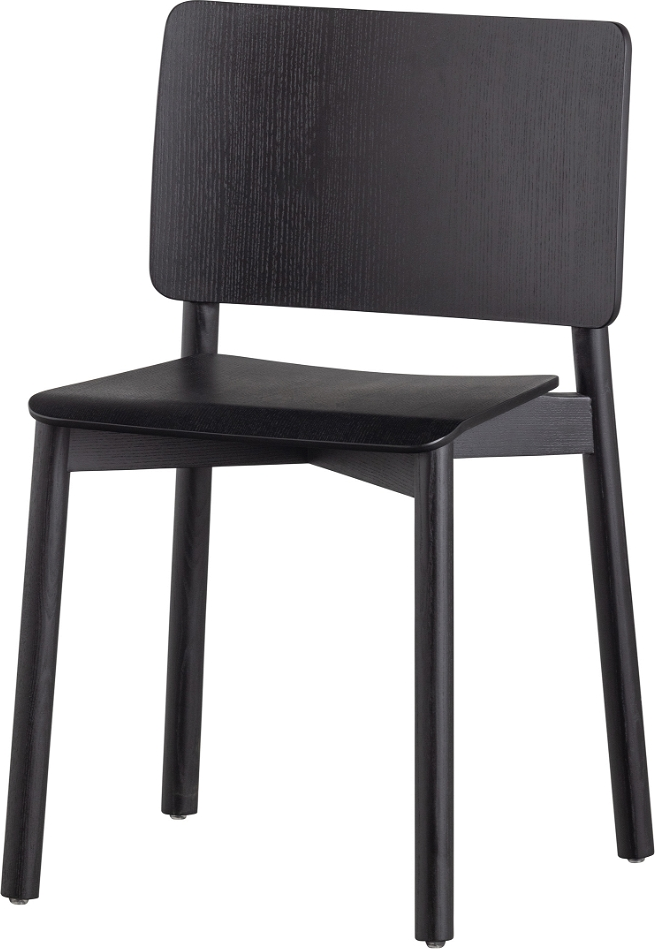 Spisebordsstol WOOOD Exclusive Karel i mat sort asketræ 77Ã52Ã53 cm