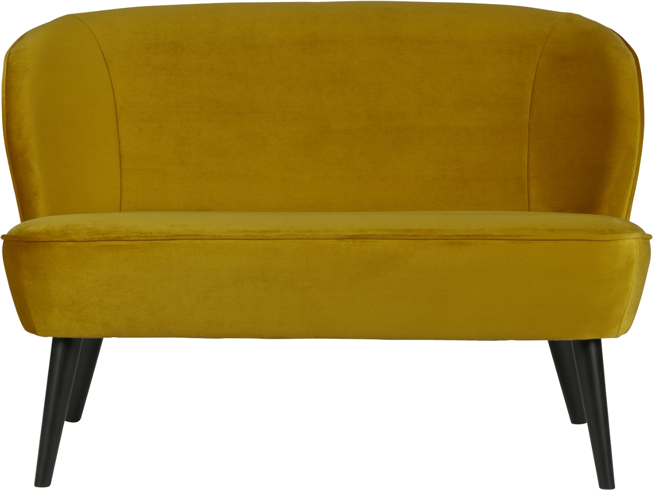 2-personers sofa WOOOD Sara Jarra fløjl gul 110x72x73 cm