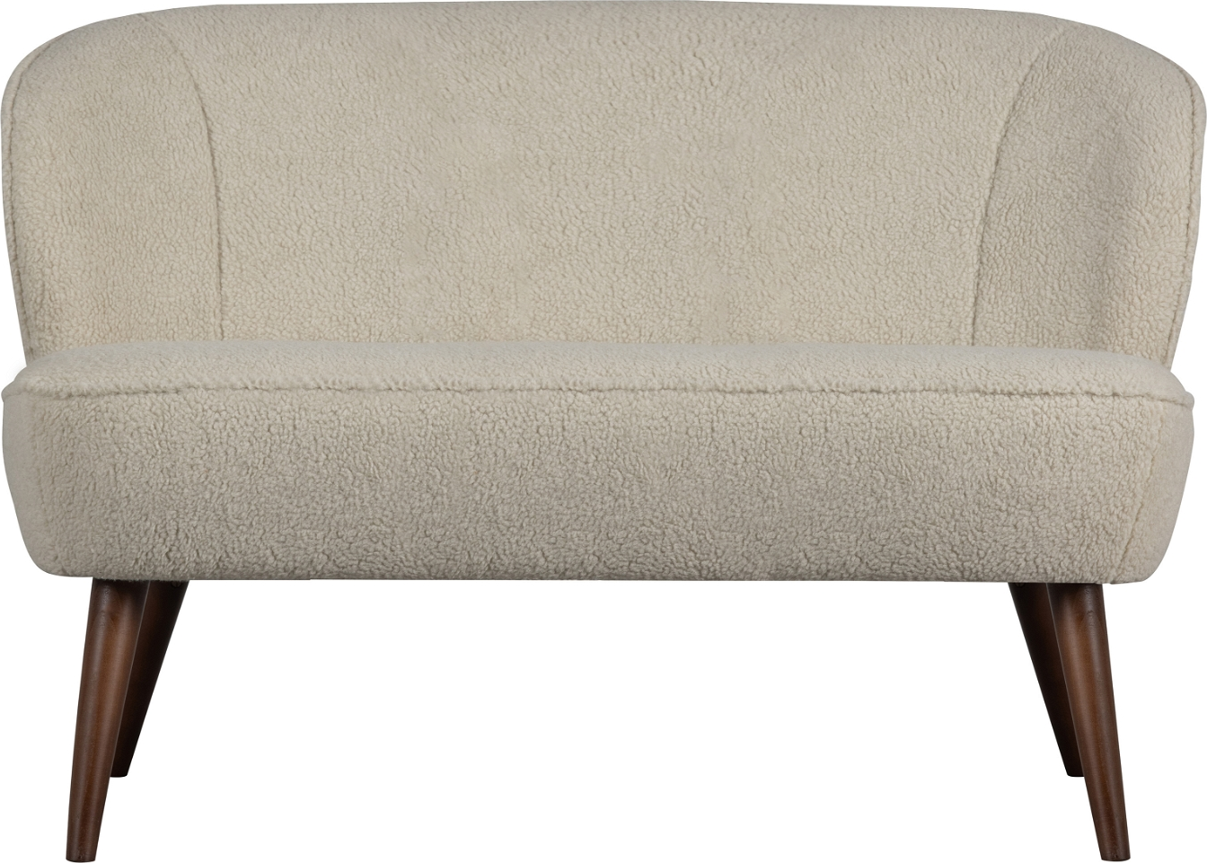 2-personers sofa WOOOD Sara Off-White teddystof 110x72x73 cm