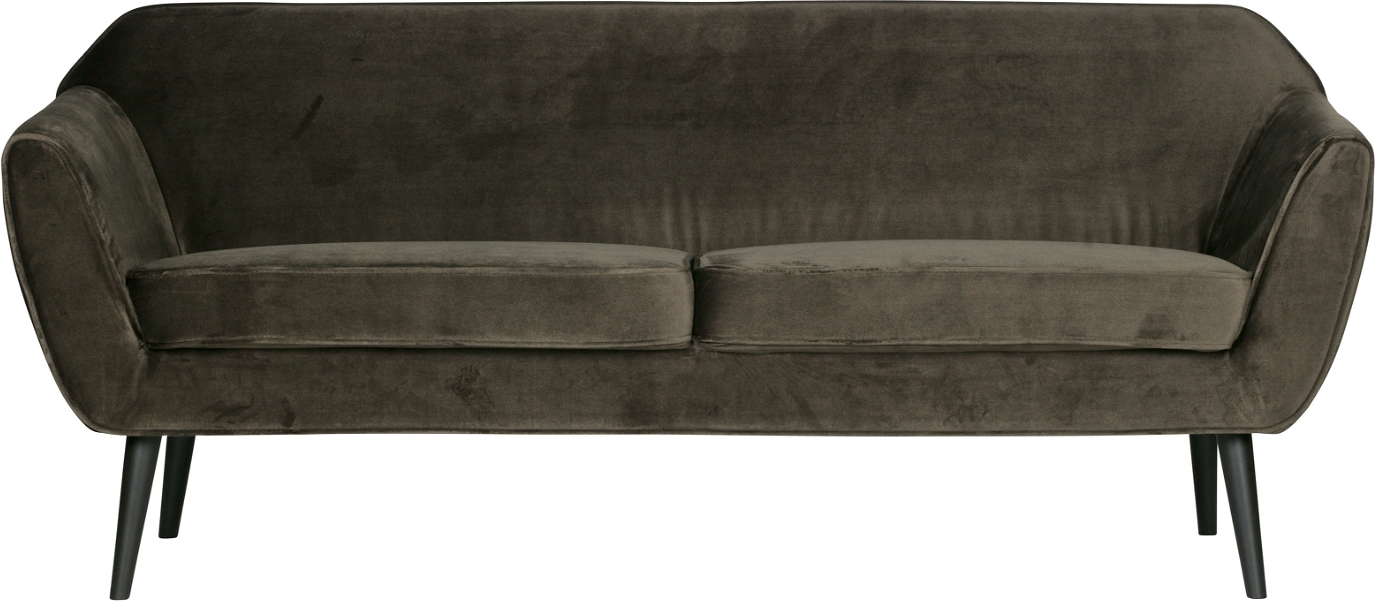 Loungesofa WOOOD Rocco mørkegrøn Jarra-fløjl FSC-ramme B187ÃD82ÃH75 cm