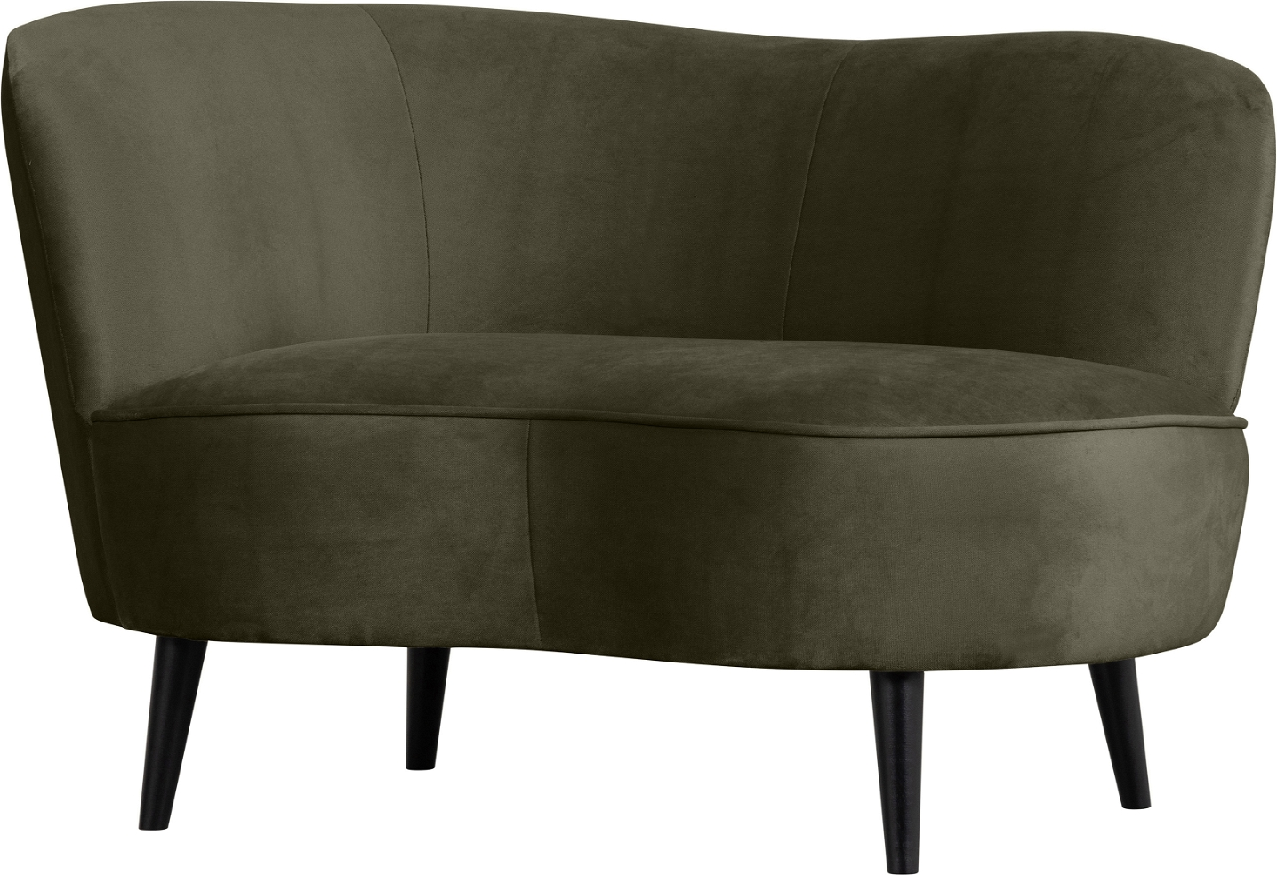 Loungesofa WOOOD Sara venstrevendt mørkegrøn polyester hjørnesofa H71ÃB81ÃL112 cm