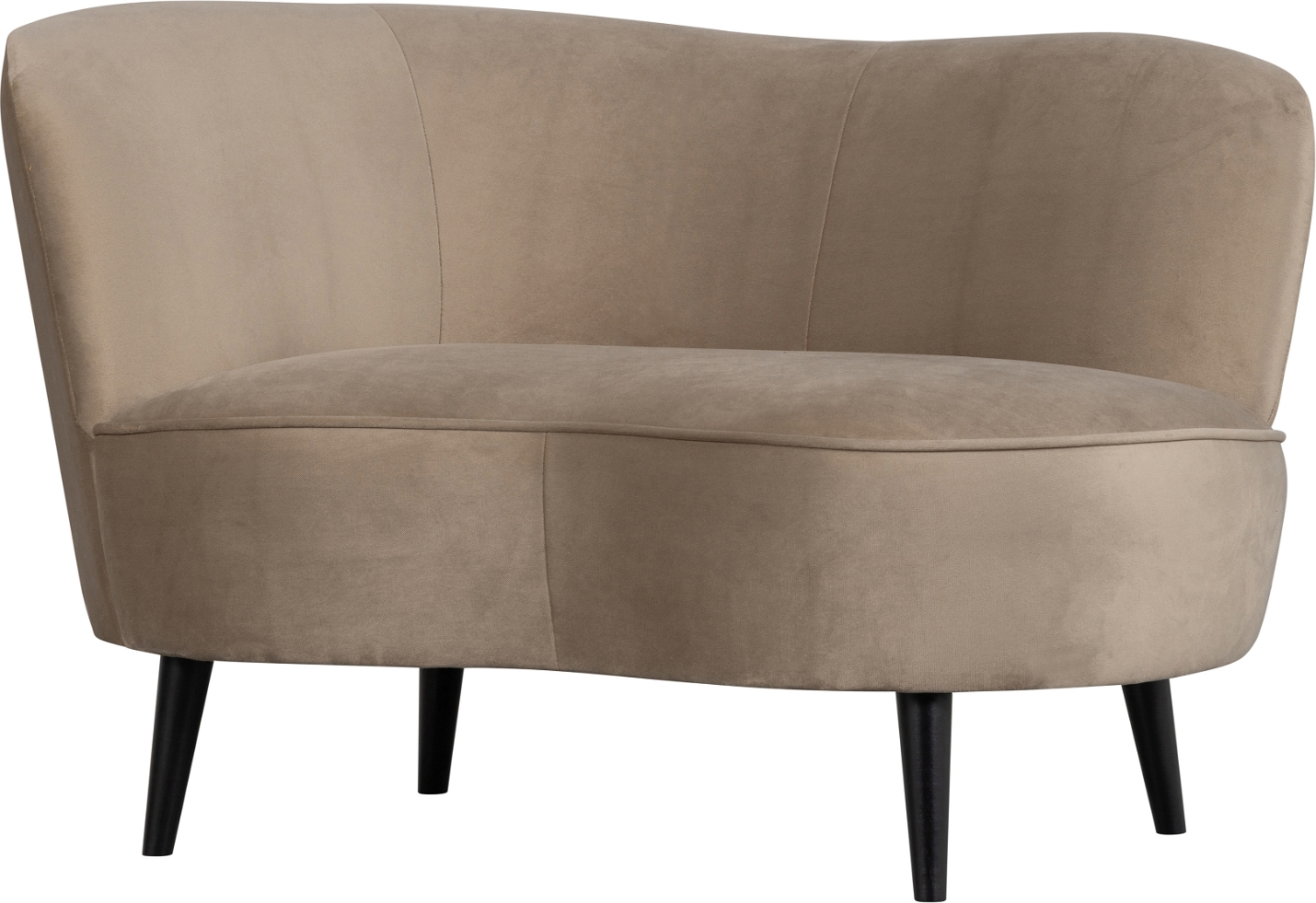 Loungesofa WOOOD Sara Left venstrevendt i beige polyester  -  H71ÃB112ÃD81 cm
